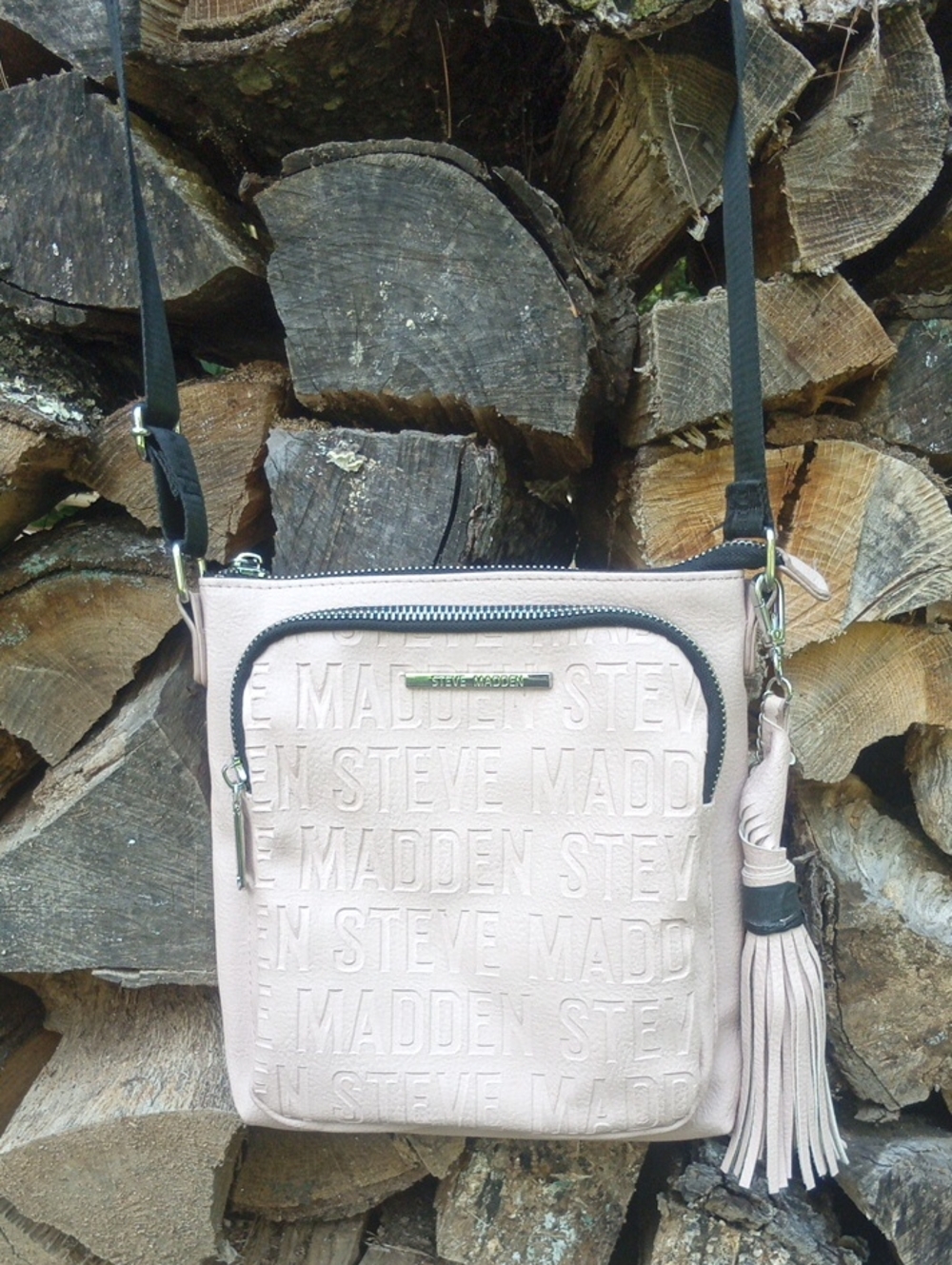 Steve Madden Blush Embossed Crossbody with Tassel